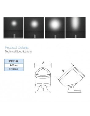 LED vanjska WW12105 ANTR. GREY LED 3W IP65 2
