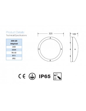LED vanjska SG 623864 CANTO GRAPHITE LED 25W 3000K 2