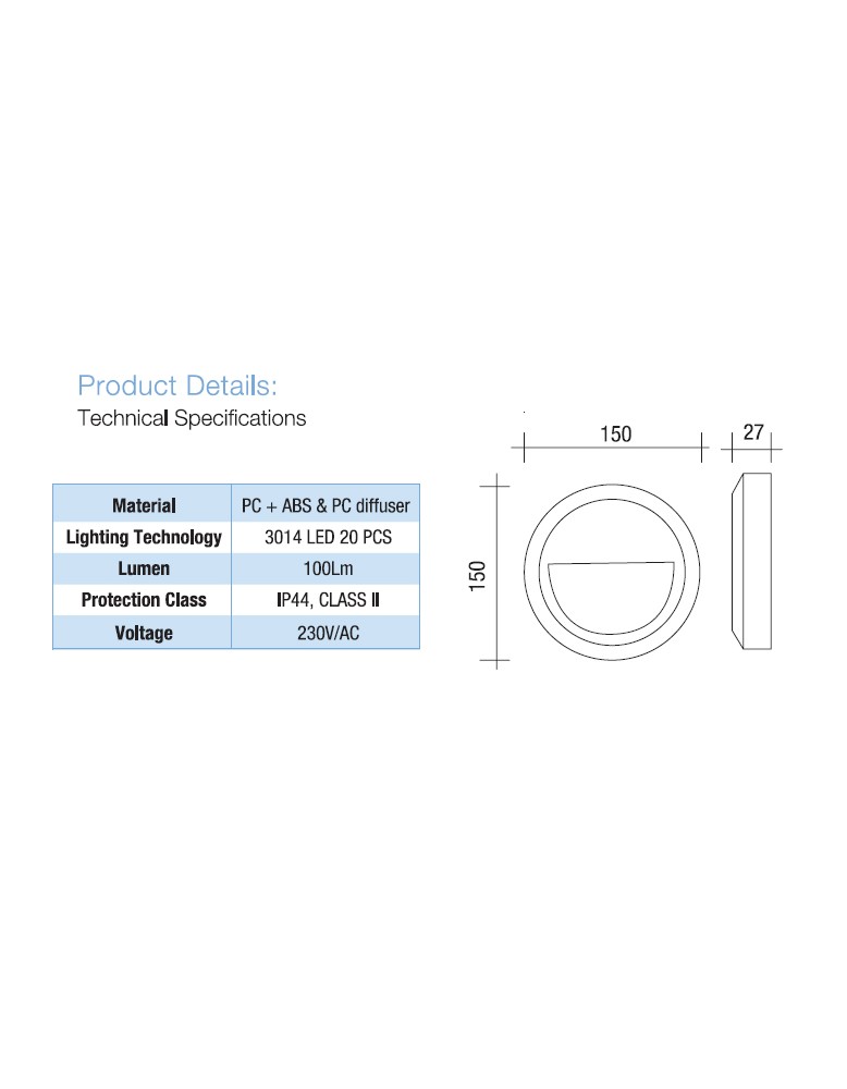 LED vanjska P1101 ANTRACIT SIVA