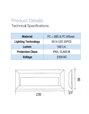 LED vanjska P1502 SILVER SIVA 2