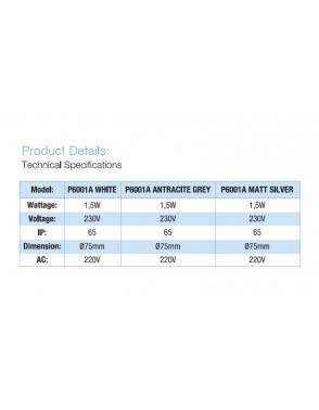 LED vanjska Zidna LED lampa  P6001A MATT WHITE 2