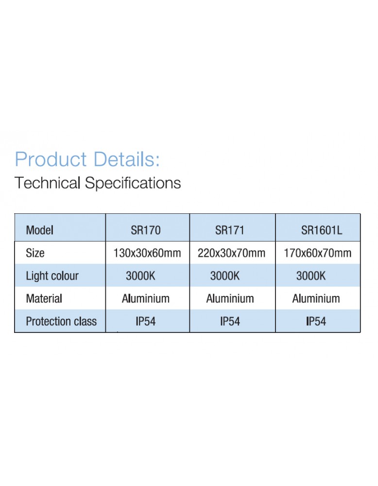 LED vanjska SR170 DARK GREY  ANTRACITE 3000K...