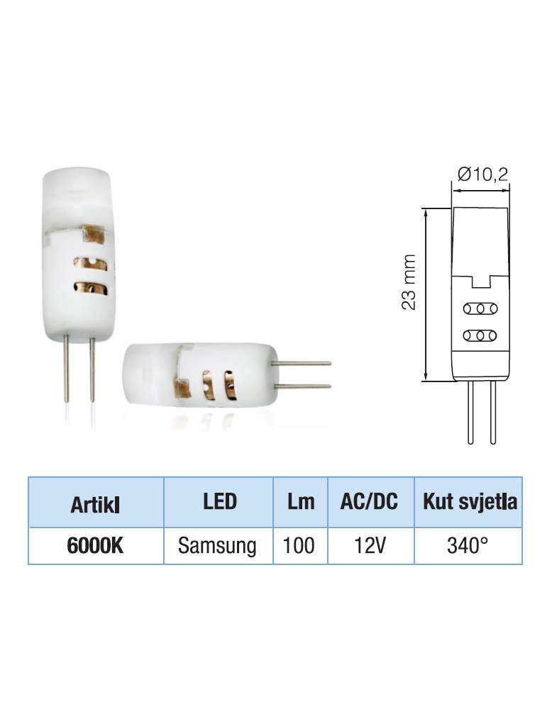 LED žarulja G4 LED 3W NW