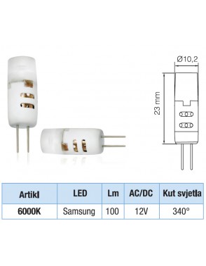 LED žarulja G4  3W CW