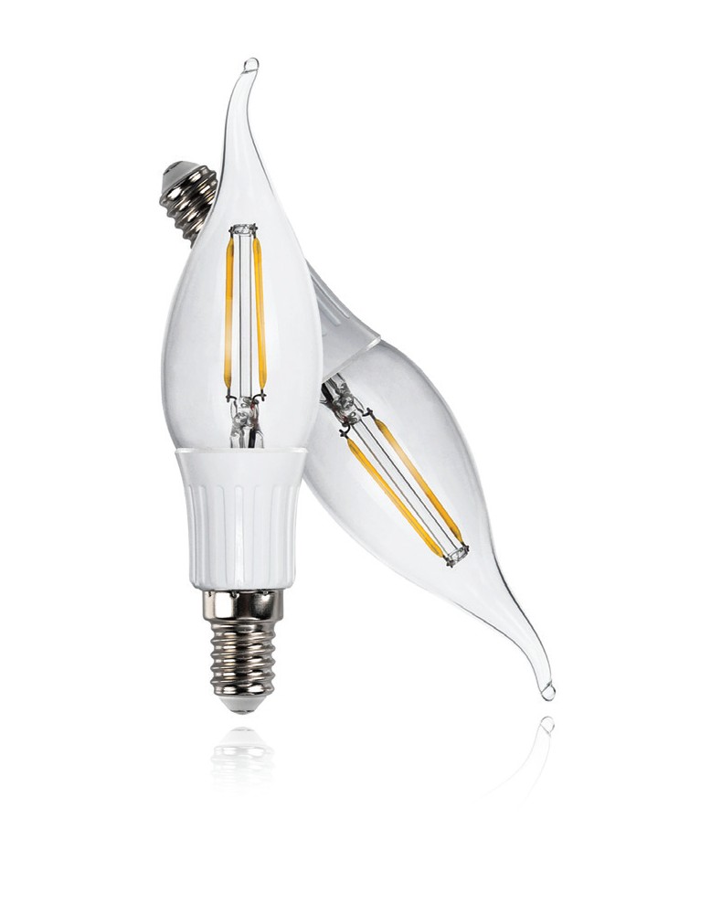 LED S19 CA35 220 240V 4W E14 2700K 300lm