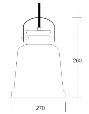 Dekorativna visilica aluminium crna - mat bijela PD303-1 MATT BLACK/MATT WHITE 2