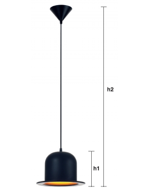 Dekorativna visilica aluminium crna - zlatna oksid PD46-1B BL 2