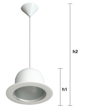 Dekorativna visilica aluminium bijela - srebro oksid PD48-1B WH 2