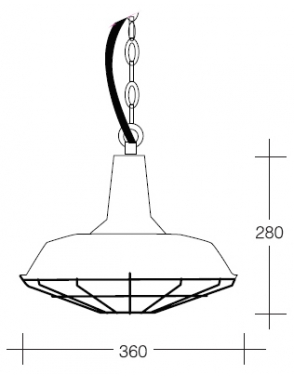 Dekorativna visilica rešetka mat crna CD 1075-1B MAT BLACK 2