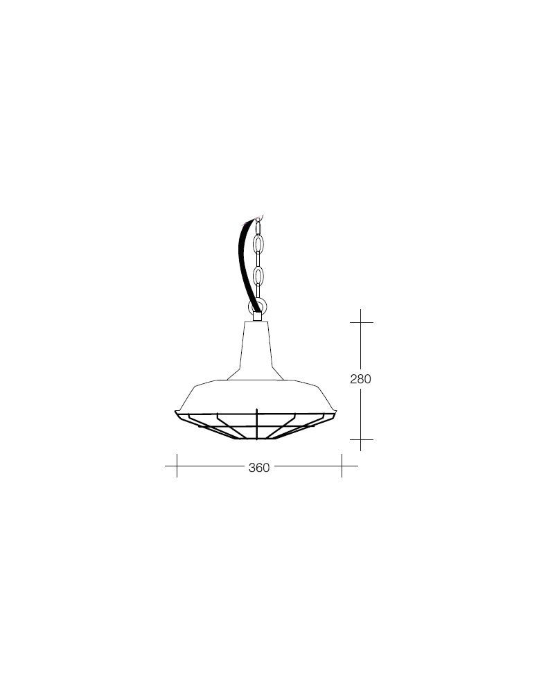 Dekorativna visilica rešetka mat crna CD 1075-1B MAT BLACK