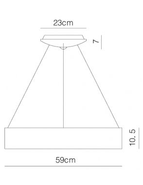 Dekorativna visilica Siva-2295 SHINE PD333-1A LED 1x36W 2295 2