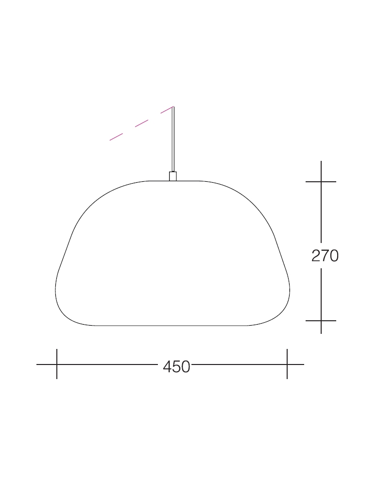 Dekorativina visilica bijela PD120-1A WHITE