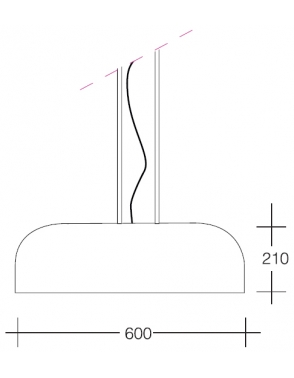Dekorativna visilica smeđa PD134-3A BROWN 2