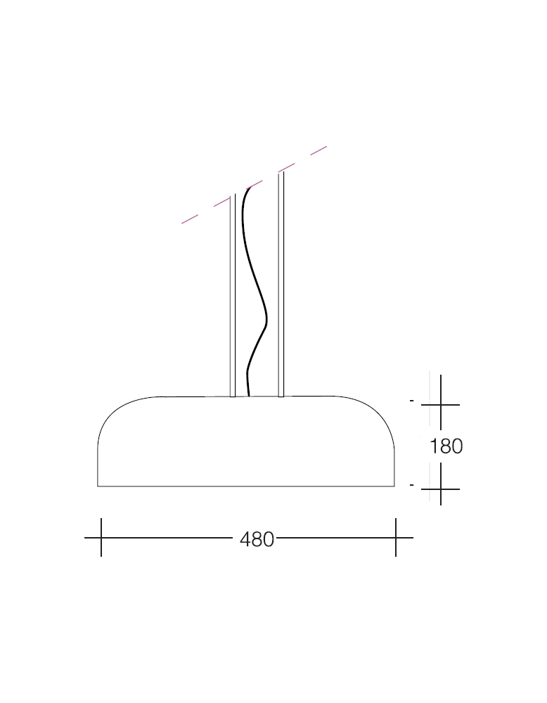 Dekorativna visilica bijela PD134-3B WHITE