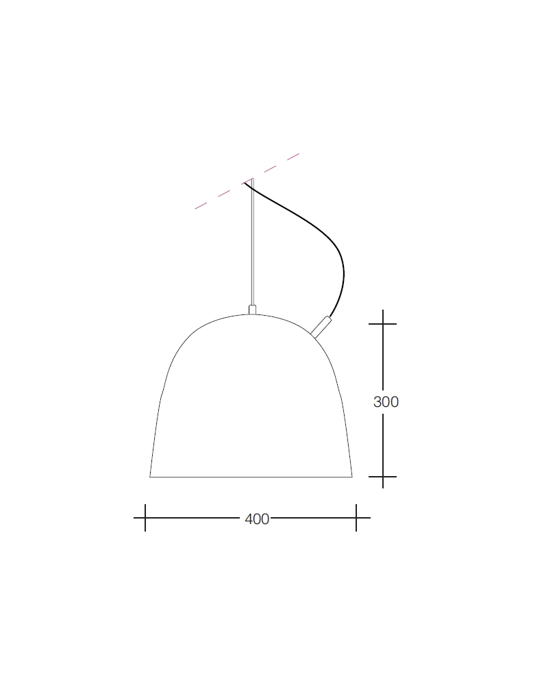 Dekorativna visilica crna PD130-1 BLACK