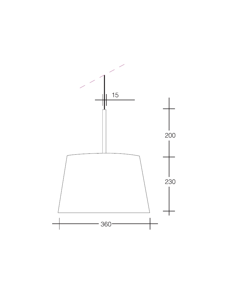 Dekorativna visilica crvena PD117-1 RED