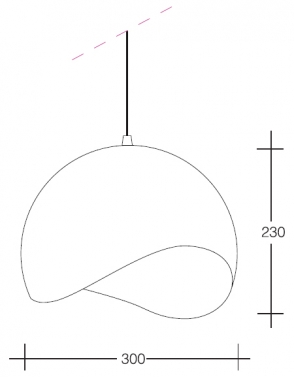 Dekorativna visilica bijela - zelena PD103-1 WH/GREEN 2