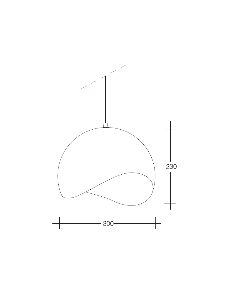 Dekorativna visilica bijela - zelena PD103-1 WH/GREEN