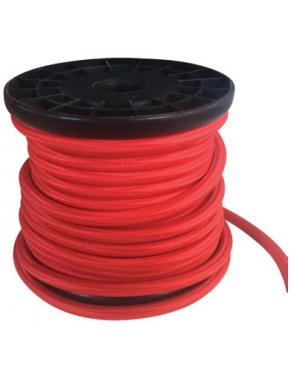 Dekorativna špaga kabel Fabric 2x0.75mm2 10m RED