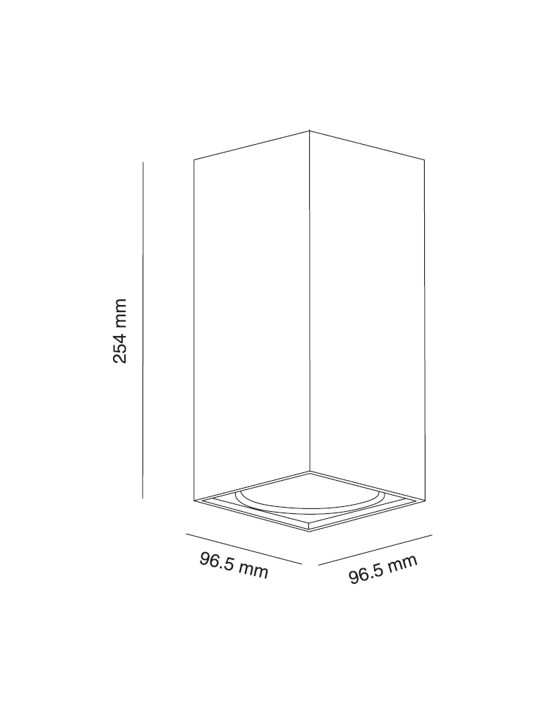 Nadgradbena spot rasvjeta RETTANGOLARE R+ 254/96 ALU tamno siva