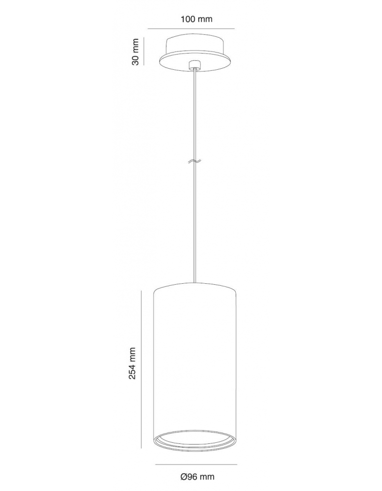 Visilica spot S-ROTONDO R+ 254/96 ALU bijela