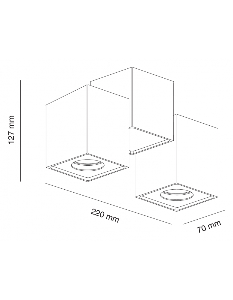 Nagradbena spot rasvjeta FARETTO Q2 ALU tamno siva