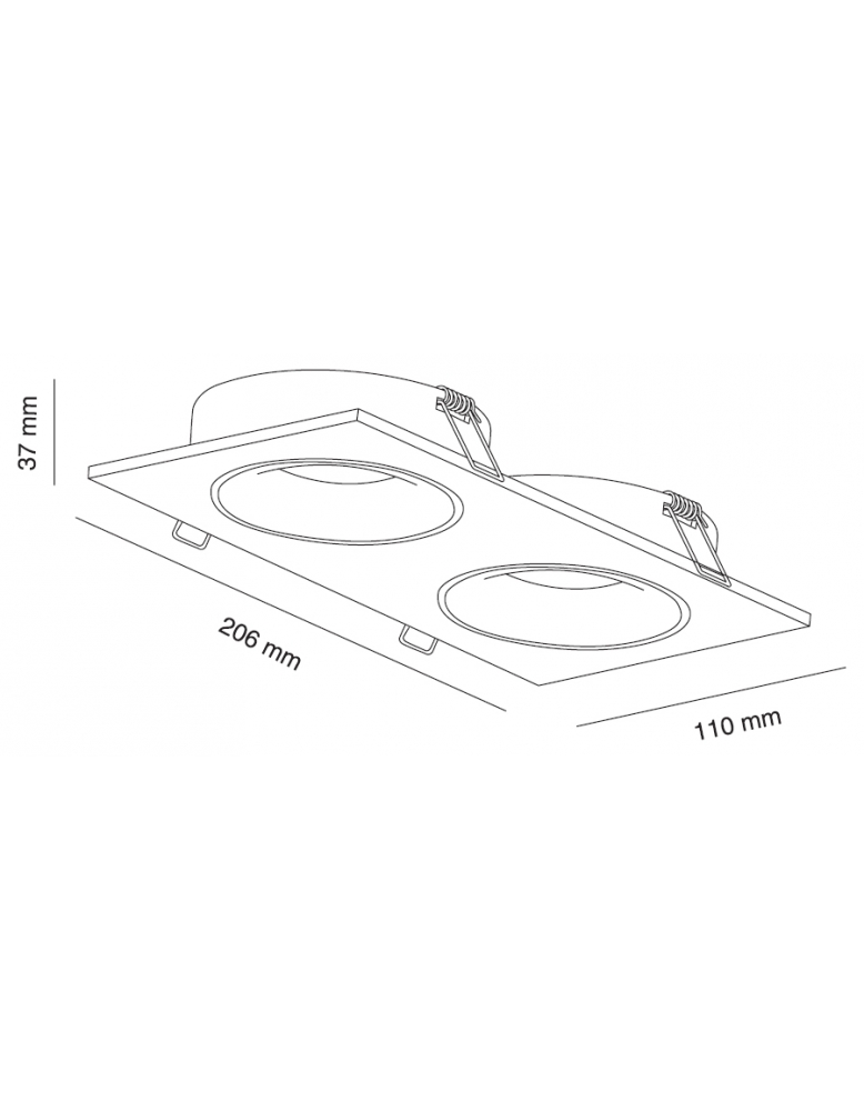 Ugradbena spot rasvjeta Q 1662 ALU bijela