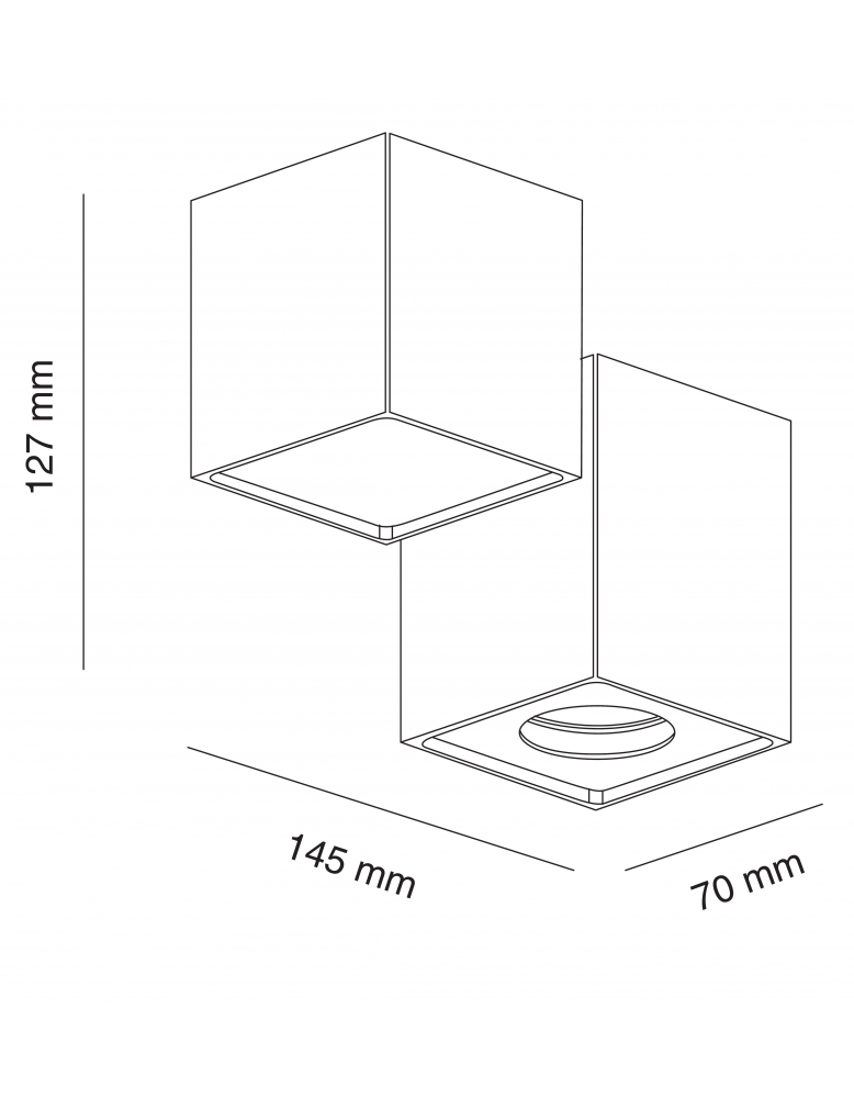 Nagradbena spot rasvjeta FARETTO Q1 ALU bijela