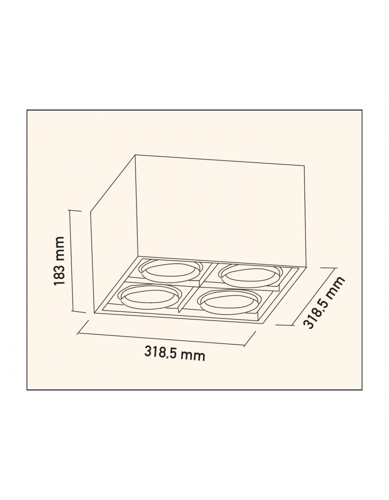 Nadgradbena spot rasvjeta ELC-1925 SR+crna