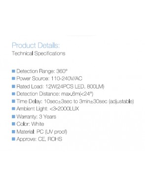 LED infrared sensor lamp ST77A  2