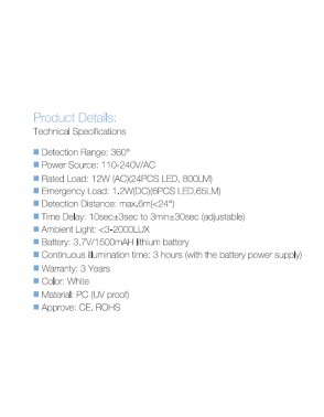 LED infrared sensor lamp ST77AE panik 2