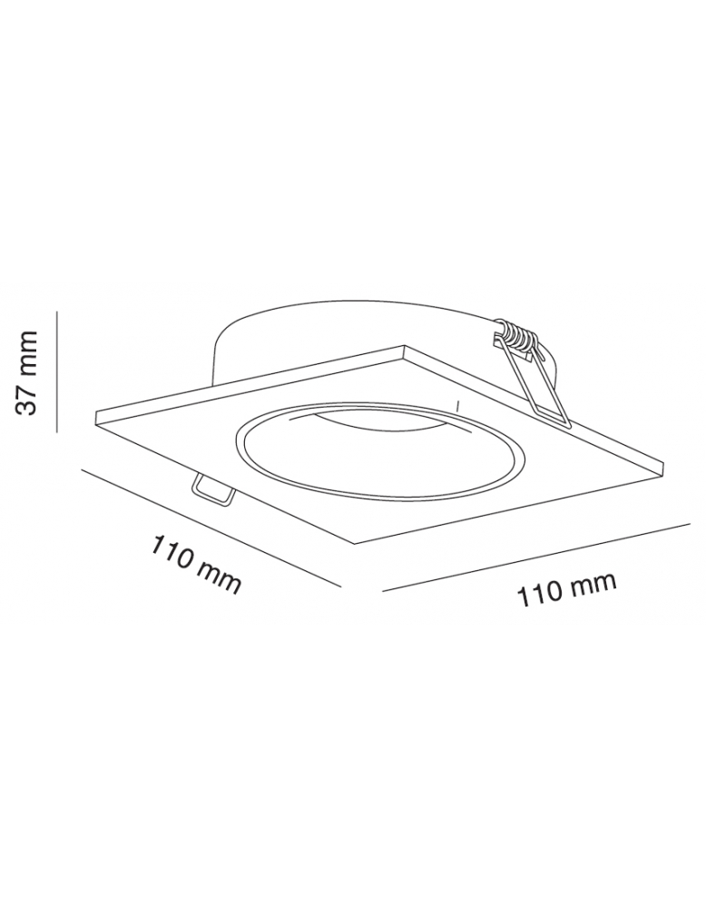 Ugradbena spot rasvjeta Q 1661 ALU bijela