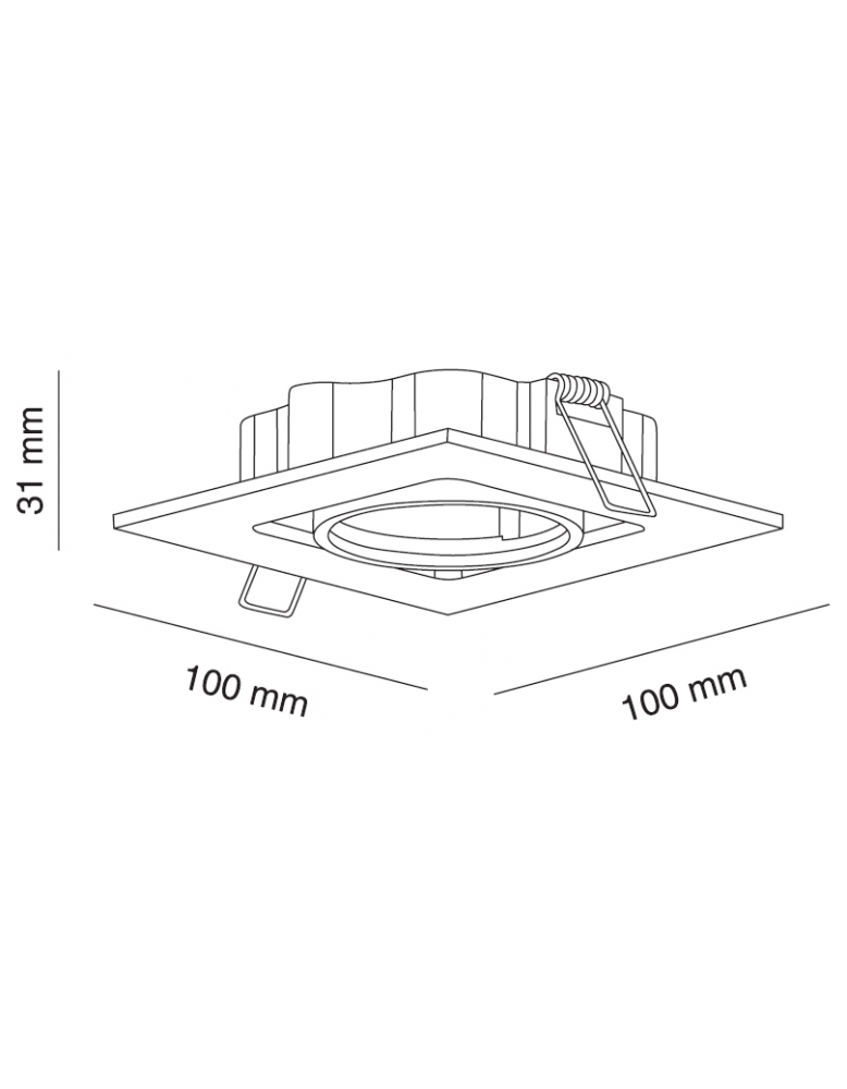 Ugradbena spot rasvjeta Q 2161 ALU bijela