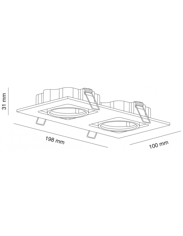 Ugradbena spot rasvjeta Q 2162 ALU ALU
