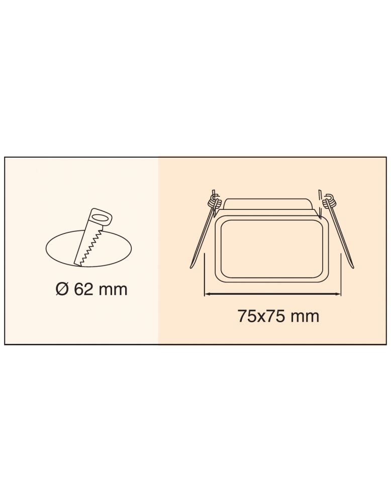 Ugradbena spot rasvjeta ELC-144  NM AL 