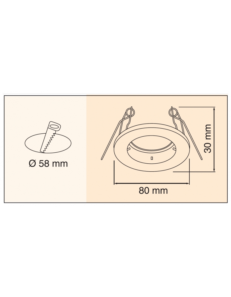 Ugradbena spot rasvjeta ELC-205 GM