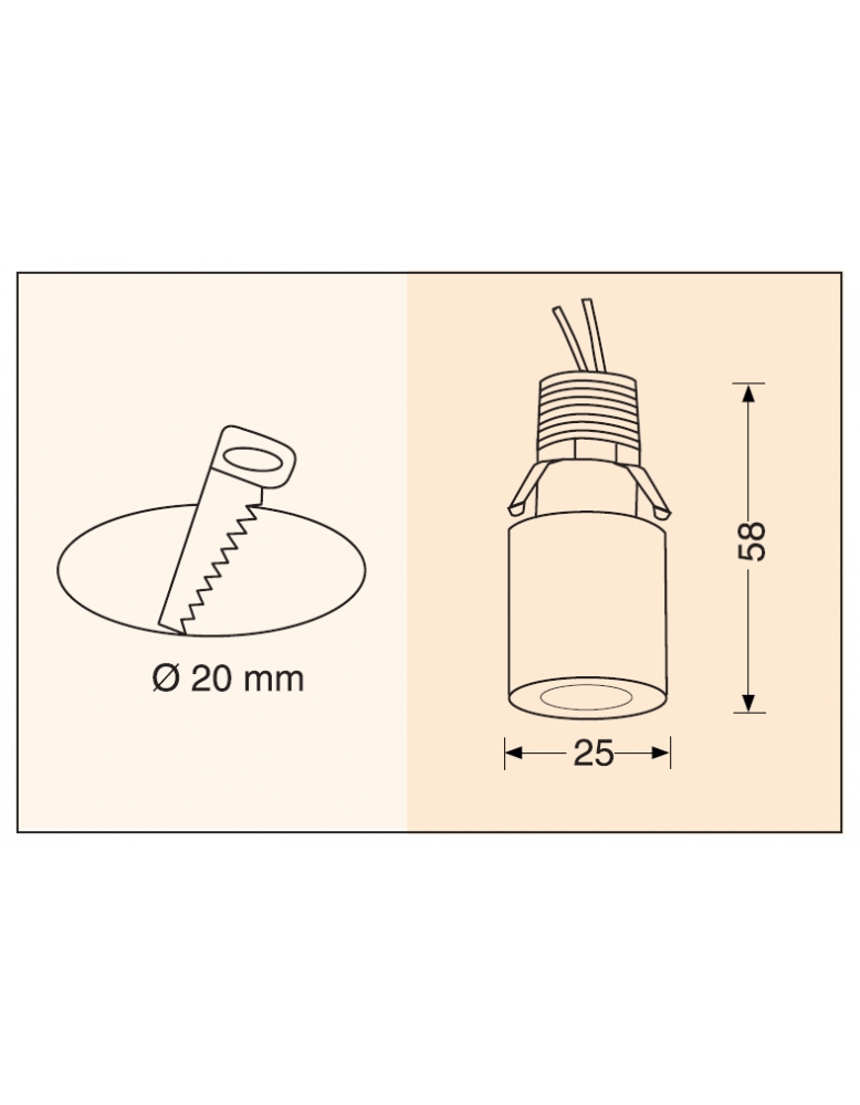 Led zvjezdano nebo LED514 2W 6000K