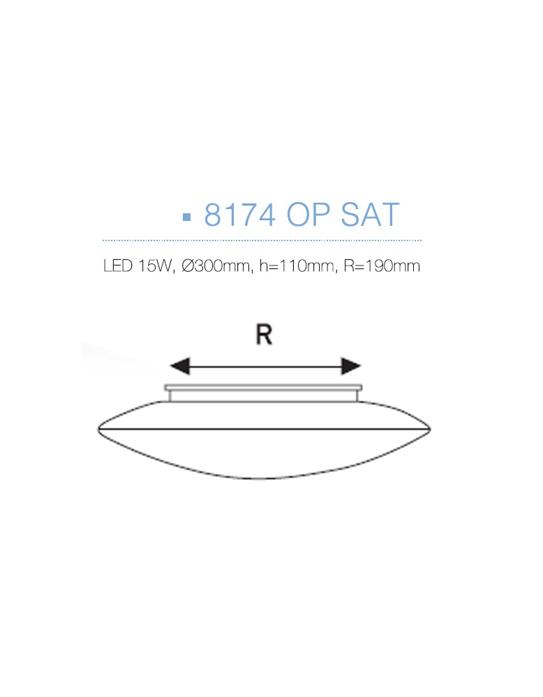 LED plafonjera 8174 OP SAT 15W 1000lumena 4000K 