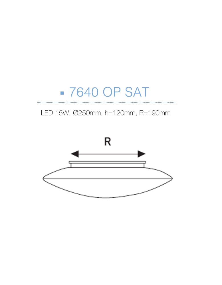 LED plafonjera 7640 OP SAT 15W 1000lumena 4000K 