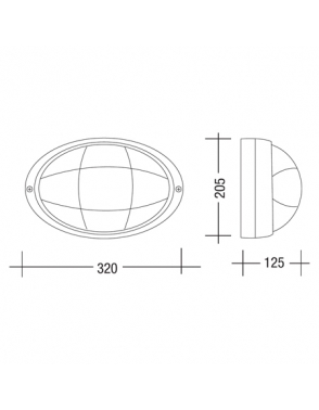 Vanjska plafonjera rasvjeta 2202 crna 2