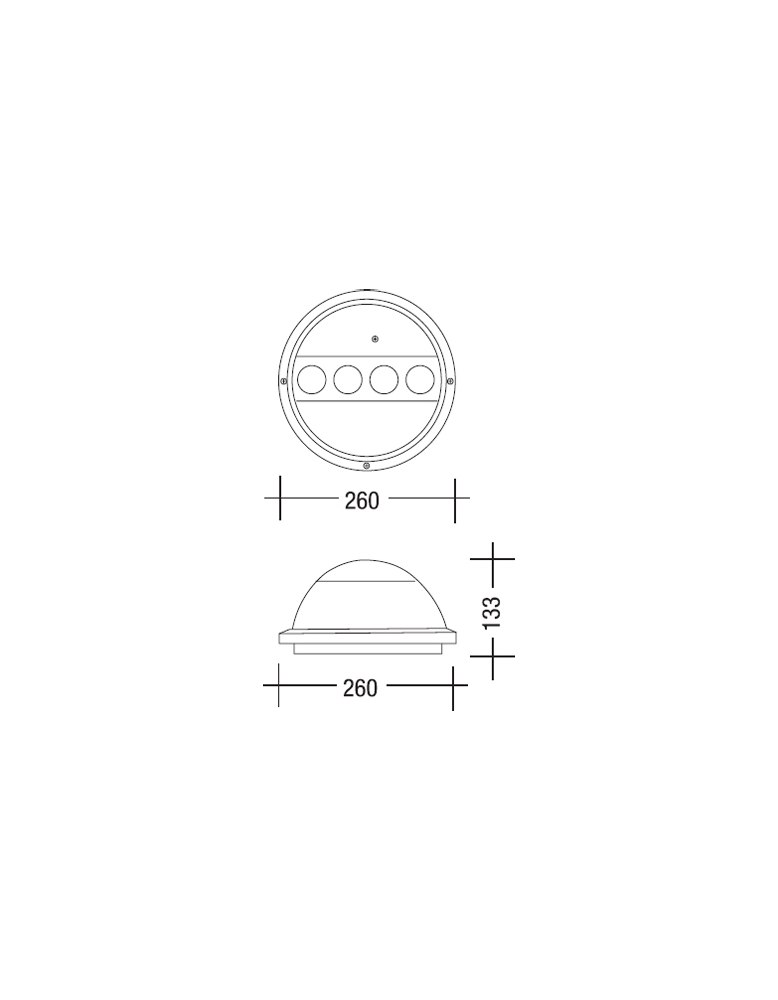 Vanjska plafonjera rasvjeta 2074 bijela