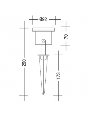 Vanjska zidna rasvjeta TL3012 crna 2
