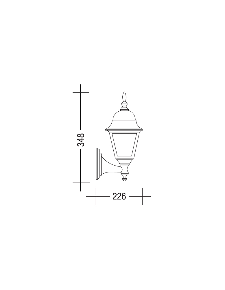 Vanjska rasvjeta lanterna 6101 bijela