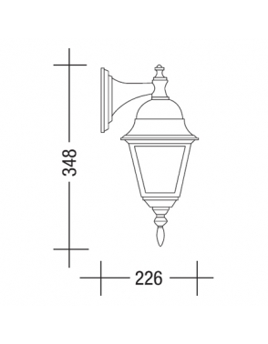 Vanjska rasvjeta lanterna 6102 bijela 2