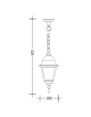 Vanjska rasvjeta lanterna 6105 bijela 2