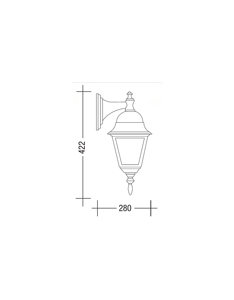 Vanjska rasvjeta lanterna 6202 bijela