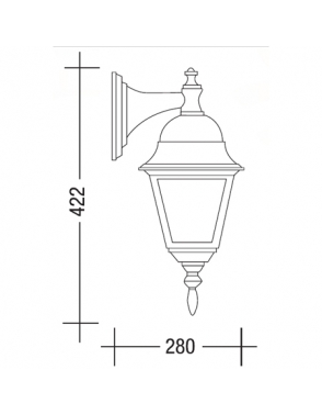 Vanjska rasvjeta lanterna 6201 bijela 2