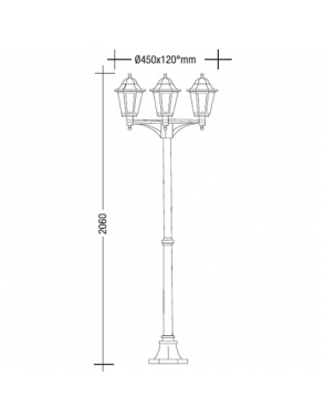 Vanjska rasvjeta lanterna podna 6213 bijela 2