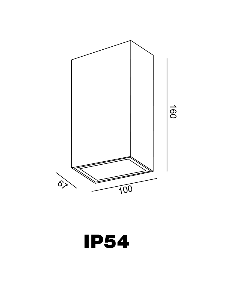 LED vanjska zidna stropna CDR020204Salu tamno...