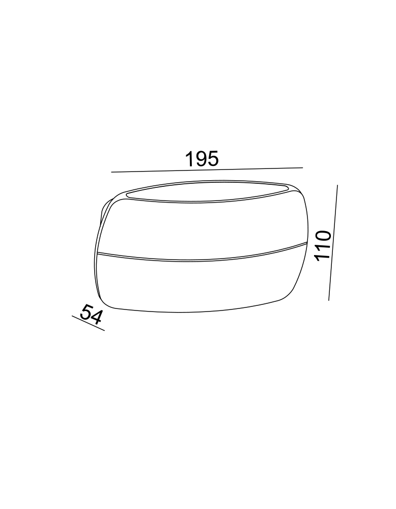 Led zidna nadgradbena CDR020261 alu tamno siva...